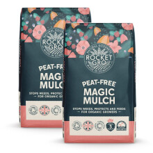 RocketGro Magic Mulch - Organic, Chemical-Free, Peat-Free | Soil Conditioner, Weed Suppressant, Natural Fertilizer | 3-Month Slow Release - 2x 50
