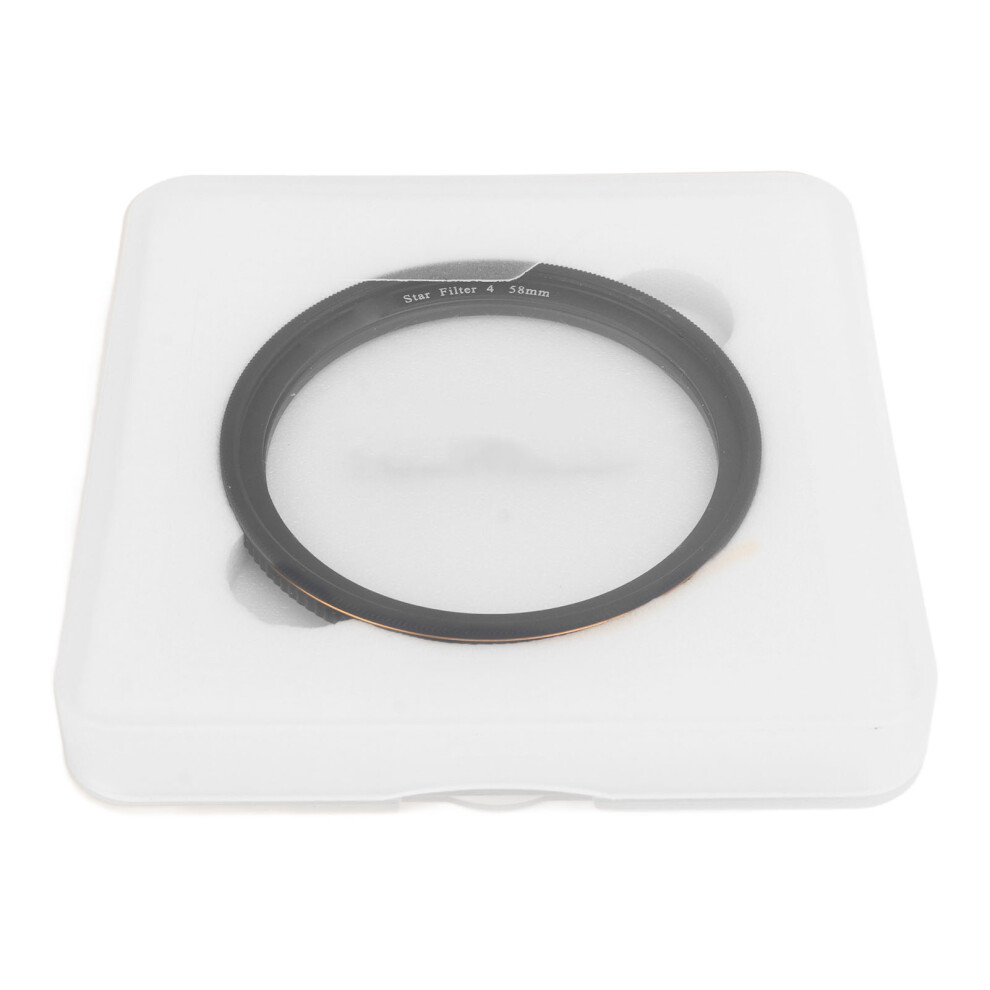 Adjustable Star Filter Anti Scratch Starburst Lens Filter 4 Points Anti Glare Coating Star Filter Compatible With Dslr Cameras 58Mm 3329619912632