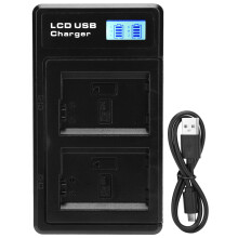 LCD-Display, Lithium-Akku, Doppelladegerät, USB-Ladestation, kompatibel mit NPFW50