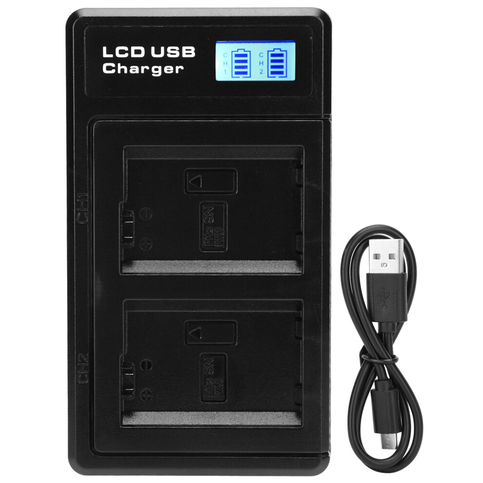 Lcd Display Screen Lithium Battery Double Charge Charger Usb Charging Base Compatible With Npfw50 3275705123027