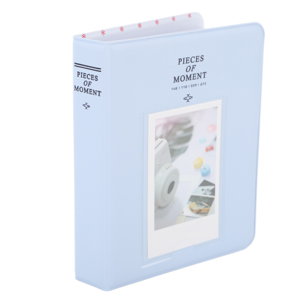 64 Pockets Photo Album Portable 3In Pu Leather Card Binder Photo Album Compatible With Mini 12 11 9 Blue 3191550374905