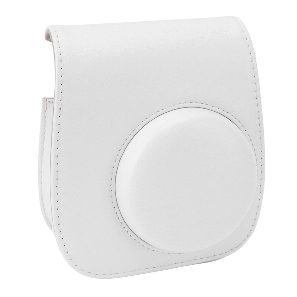 Instant Camera Bag Pu Leather Instant Camera Bag Adjustable Strap Instant Camera Case Compatible With Traveling Camping White 3288968525637
