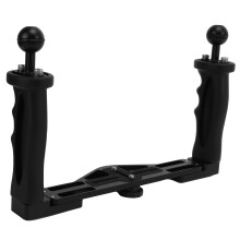Stabilisator met dubbele handgreep voor duikcamerabehuizing, compatibel met Nikon.