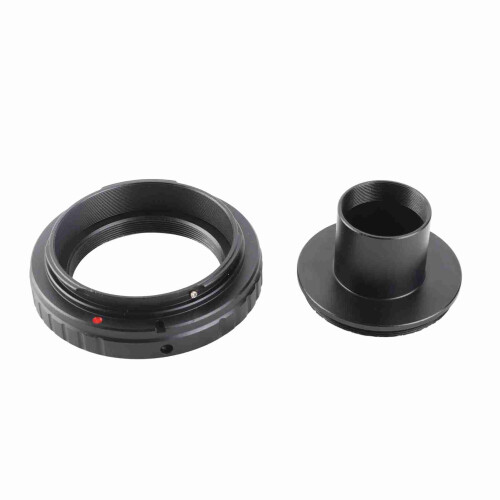 Adaptador metálico de montagem T de 0,965 polegadas para ocular de telescópio astronômico, compatível com câmeras SLR. 1