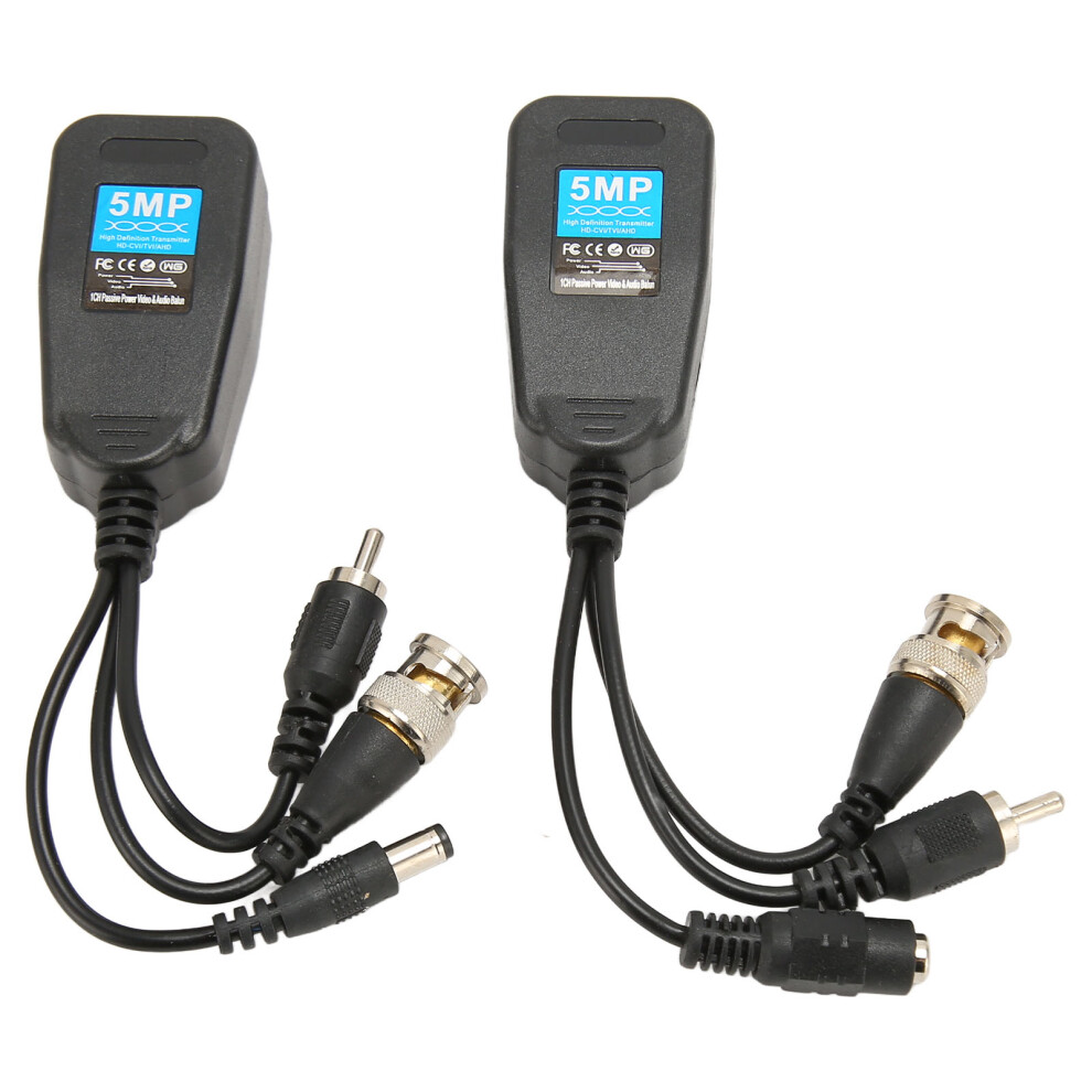 4K Cvi Tvi Ahd Video Balun Bnc Passive Video Balun Transceiver Video Baluns With Power Connector Twisted Pair Video Balun Transmitter 3441830955172