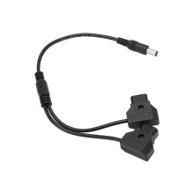 DC 5.5 2.1 monitorvoedingskabel met lage warmteontwikkeling, vrouwelijk naar dubbele DTAP-stekker, compatibel met invullicht.