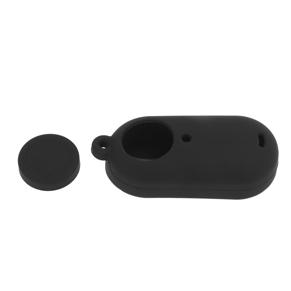 Camera Protective Case Lens Cover Silicone Case All Round Protective Cover With Hanging Rope Compatible With Insta360 Go3 Black 3312364163398