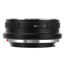 Handmatige lensvattingadapter van aluminiumlegering, OM-naar-RF-cameralensconverterring, compatibel met Olympus OM-lenzen en R-camerabody's.