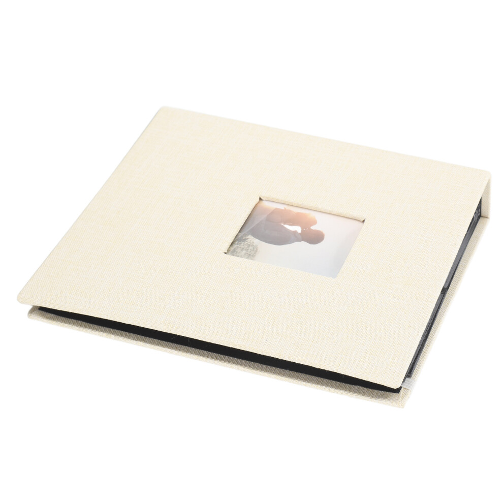 Photo Album 3 Inch 208 Pockets Cotton And Linen Card Album Khaki Stamp Ticket Storage Book Compatible With Polaroid Camera 3778026442643