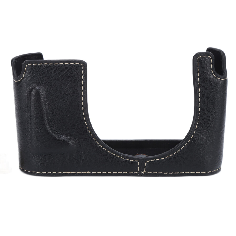 Pu Leather Camera Half Case Compatible With Leica Q Half Body Protection Cover Base Case With Battery Accessblack 3621578863094
