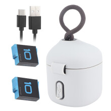 TELESIN multifunctionele oplader compatibel met Hero 9/10 sportcamera's en camera-accu's met hoge capaciteit