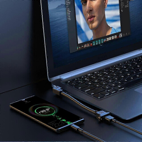 (2m Left) USB 3.0 Extension Cable USB 3.0 Male to Female With Screw Panel Mount for PC 1