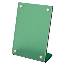 Photo Frame 3 Inch L Shaped Self Standing Self Standing Clear Acrylic Photo Frame Green