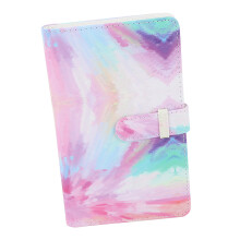 Fotoalbum met 96 vakjes (7,6 cm) en grote capaciteit, multifunctioneel kaartenalbum, compatibel met mini-, 12- en 11-inch foto's, roze tie-dye.