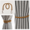 Set mit 2 Gardinenhaltern, gewebte Vorhanghalter Brown 2