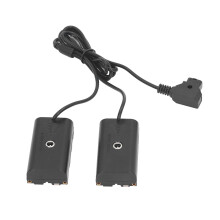 D Tap naar NP F970 F570 F550 Dummybatterij 2-in-1 DC-koppeling LED-lampje Digitale camera Dummybatterij Compatibel met Atomos Ninja V-monitor