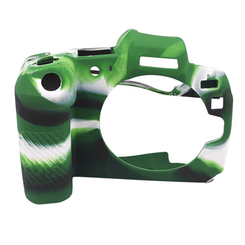 Capa protetora de silicone macia e resistente a impactos para tela de câmera, compatível com Canon EOS R (camuflagem). 1