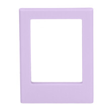 Marcos de fotos magnéticos de 3 pulgadas, potentes, empalmables, pequeños, compatibles con cámaras instantáneas, minifotos, color morado.