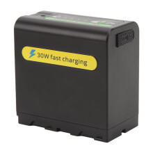 NP F980 Akku, 10500 mAh Li-Ion-Akku, Typ-C-Dual-Ladeanschluss, 30-W-Schnellladefunktion, kompatibel mit MC2500C und 1500C Kamera-Aufhelllichtmonitor