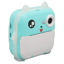Leuke kindercamera met printfunctie, 24 MP, multizoom, cartoonstijl, slimme instantcamera voor kinderen, thermische print, digitale minicamera, blauw.