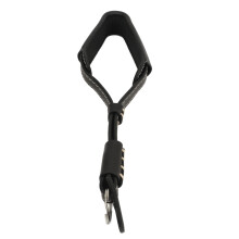 Verstelbare polsband voor camera, PU-leer voor een veilige grip, compatibel met spiegelreflexcamera's en systeemcamera's. Zwart.