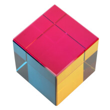 Kleurenkubus Optische kubus met 6 zijden Optische kubusprisma Compatibel met tafeldecoraties Educatief speelgoed Natuurkundespeelgoed 60 mm