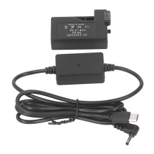 DR E8 DC-koppeling LP E8 dummybatterij Type C voedingsadapterkit compatibel met T2i T3i T4i T5i 700D 650D 600D 550D Kiss X4 X5 X6i X7i camera's WE 060
