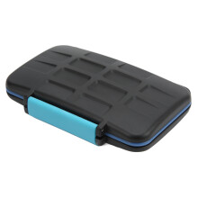 Custodia per schede di memoria MC-2, resistente all'acqua, compatibile con 4 schede CF e 8 schede di memoria.
