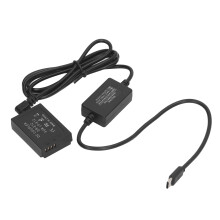 LP E12 Dummy-Akku für Digitalkameras, DR E12 DC-Koppler-Dummy-Akku mit Typ-C-Netzteil, kompatibel mit M50, M200, M50 Mark II, M100, M10, M2
