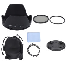 6 in 1 Camera UV CPL Lens Filter Kit with Lens Cap and Flower Lens Hood Compatible With Camera Lens82mm