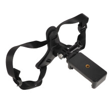 Kinbandbevestigingsset voor motorhelm, zwart, antislip, schokabsorberend, geschikt voor pc-actiecamera's.