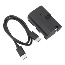 LP E6 volledig gedecodeerde dummybatterij DC-koppeling type C, compatibel met 5D Mark IV en 5D Mark III digitale camera's.