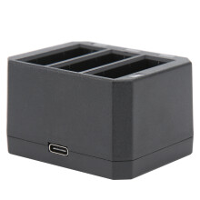 Akkuladegerät-Set kompatibel mit dem Akku der OSMO Action-Kamera mit 3-Kanal-Ladegerät