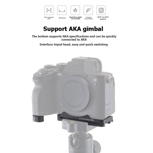 A7V Baseplate Quick Release Hand Grip for  A7M5 A7M4 A7RM5 A7S3 Camera for Arca Swiss Tripod  Stabilize 1