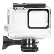 Waterdichte sportcamerahoes (35 m) voor duiken, compatibel met GoPro Hero7, wit/zilver.