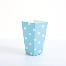 Blue Dot Disposable Popcorn Containers.disposable Popcorn Boxes Chicken Popcorn Fries Biscuits And Other Snack Food Paper Boxes Square Folding Packing