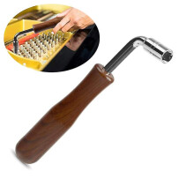 Wood Handle Piano Tuning Hammer Tip String Pin Wrench Tuner Spanner Repair Tool SX