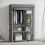 Homcom (Grey) HOMCOM Fabric Wardrobe w/ Shelves Hanging Rail Foldable Closets 1