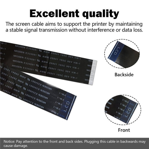 2pack AD5X Touch Screen Cable for Adventurer 5M/5M Pro/AD5X LCD Display Cable Screen FPC Flat Connection Wire 2