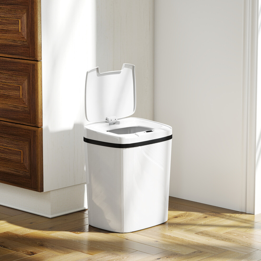 Homcom 15L Sensor Bin, Automatic Touchless Kitchen Bin, Battery Operated