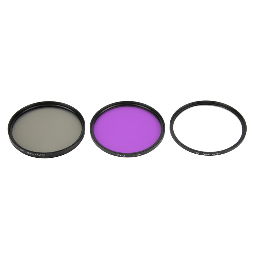 3Pieces/Set Multi Coated Lens Filter Camera Uv Cpl Fld Lens Filter Kit Compatible With Camera Accessories72mm(1489) 3396209570336