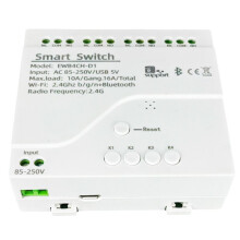 EWeLink , 4-Kanal--WLAN--Funkrelais-Schaltmodul mit Trockenkontakt, APP-Fernbedienung, 85-250 V