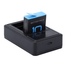 Tragbare 3-Kanal-Ladestation für Action-Kamera-Akkus, kompatibel mit Go Hero 9 und 10