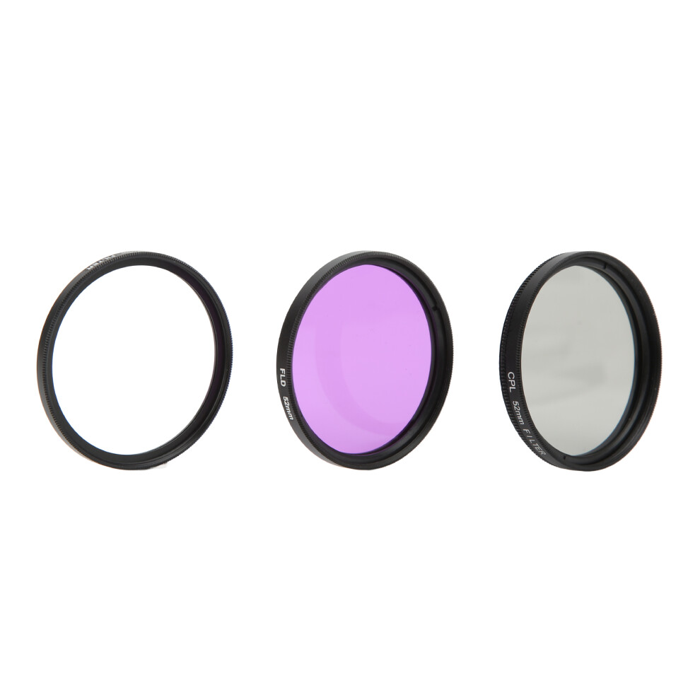 3Pieces/Set Multi Coated Lens Filter Kit Uv Cpl Fld Lens Filter Set Compatible With Digital Camera Accessories52mm(1485) 3463742664157