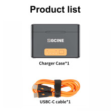 ZGCINE PS-BX1 Draagbare Camera Batterij Snellaadcase 5200mAh Draadloze Dubbele Batterijlader met Type-C Poort Vervangende Batterij voor Sony NP-BX1