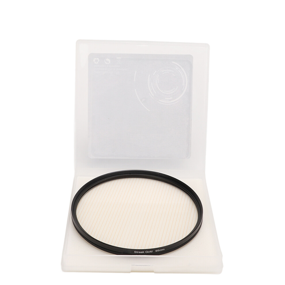 Streak Anamorphic Effect Camera Filter Waterproof Scratch Proof Compatible With Nikon Compatible With Movies Tv 95Mm/3.7In Gold 3877655581737