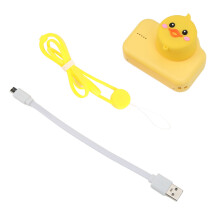 Kindercamera met 2 inch IPS-scherm, 720p, 20mp, dubbele camera, hoge definitie, digitale camera, videorecorder, speelgoed, gele eend