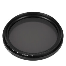 Filtro de Densidade Neutra Junestar 43MM ND2-400 Ajustável Compatível com Lentes de Câmeras SLR e Mirrorless