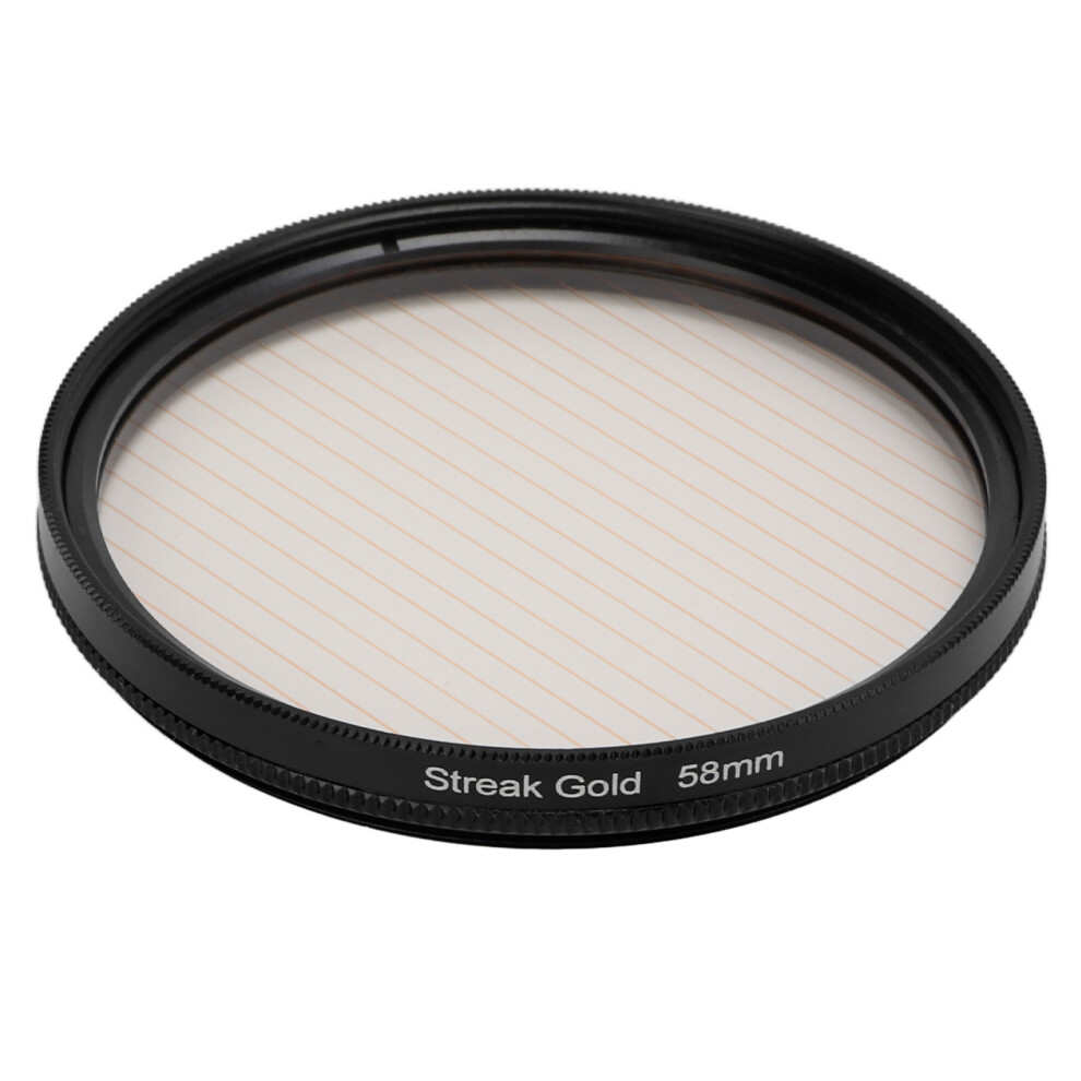 Streak Anamorphic Effect Filter Uhd Optical Glass Waterproof Scratch Resistant Compatible With Camera Lens 58Mm/2.28In Gold 3260348148131