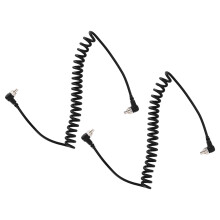 2 Stück Kamerablitz-Synchronisationskabel (PC-Kabel, Stecker auf Stecker), Speedlite-Spiralkabel, universeller Typ, kompatibel mit Studio-Video